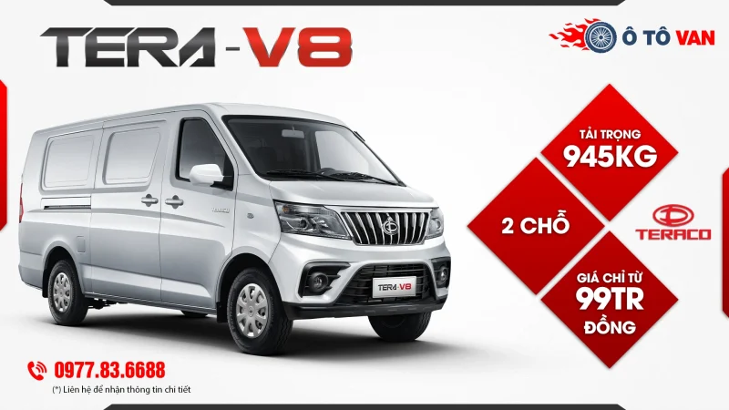 Xe Tải Van TERA V8 2 Chỗ: Lựa Chọn Thông Minh Cho Nhu Cầu Vận Tải